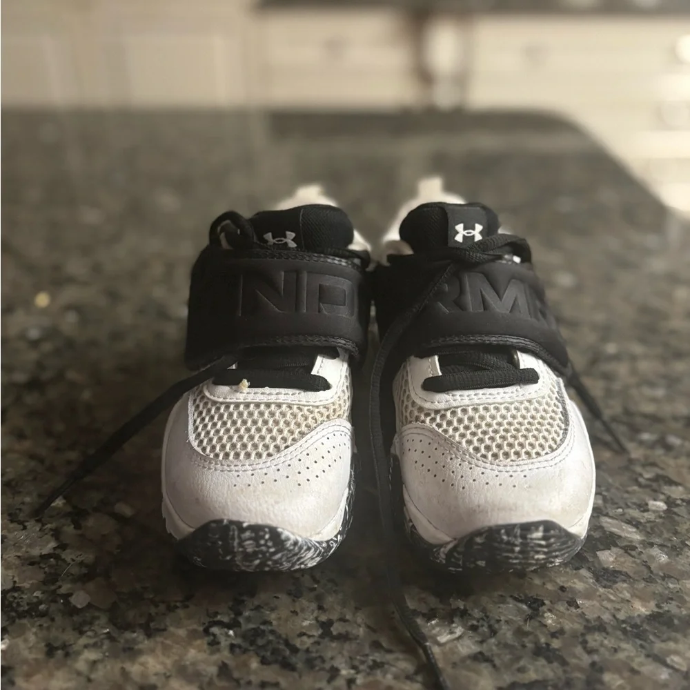 Under Armour Kids' Black and White Sneakers - Picture 2 of 5